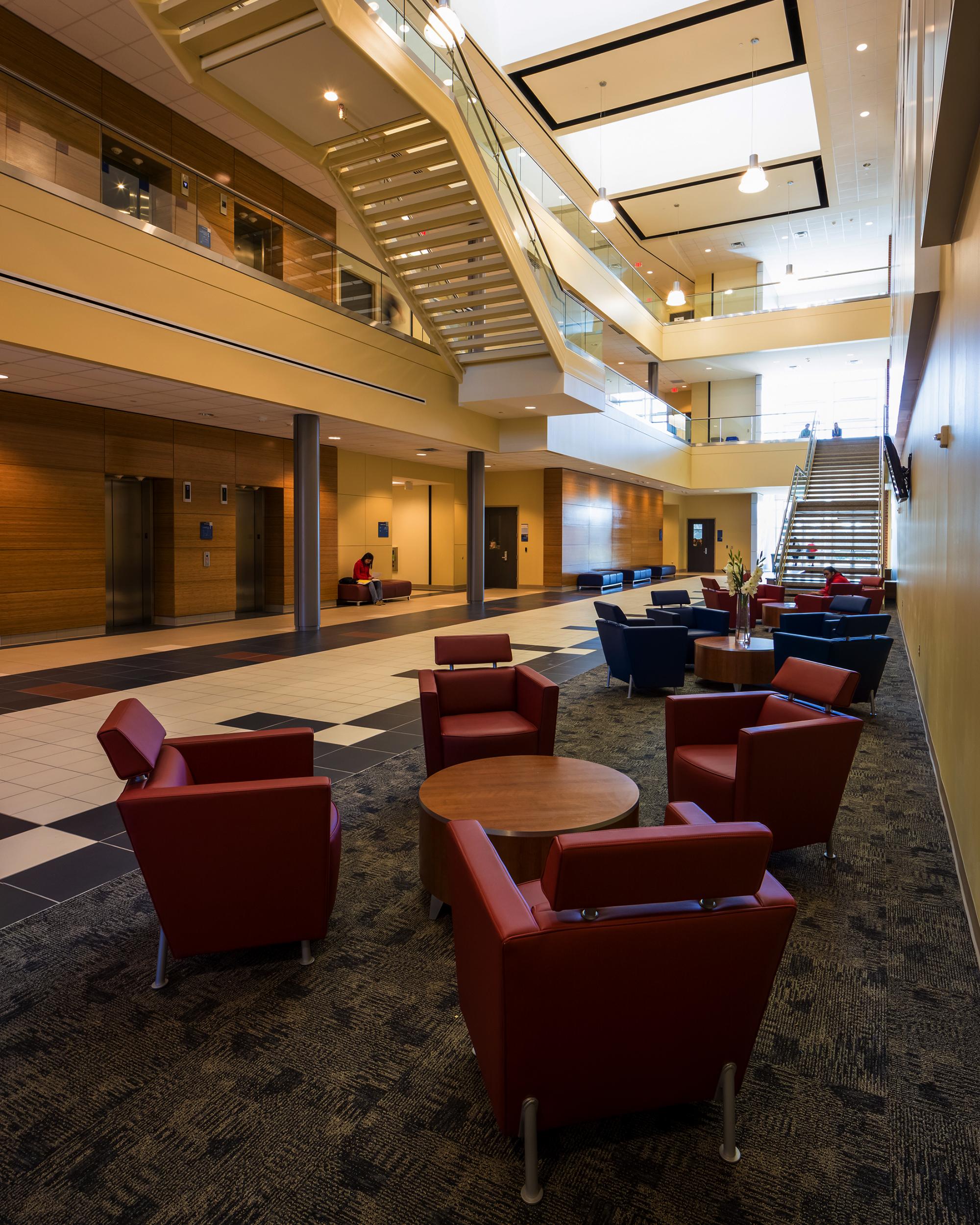 Atrium inside San Jacinto Science Building